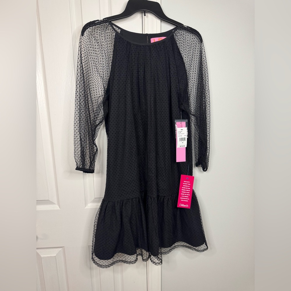 Elegant Black Sheer Midi Dress